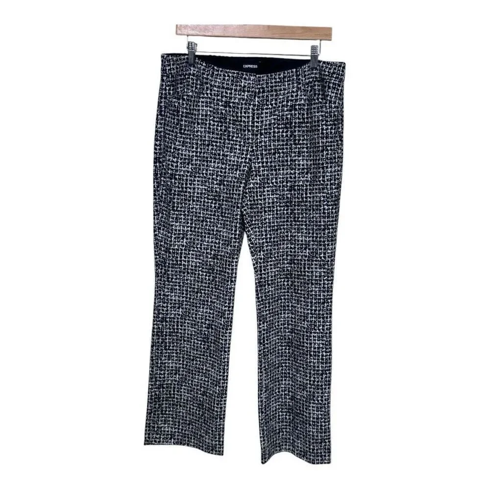 Express Black Editor Barely Boot Low Rise‎ Dress Pants Trousers size 12S - Picture 2 of 6